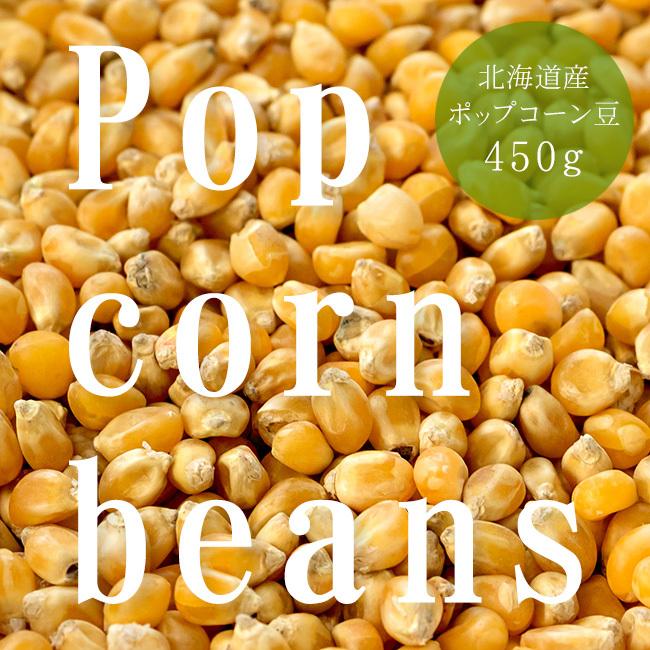 ポップコーン豆450g 北海道産とうもろこし使用 ポップコーンの原料 ぽっぷこーん オリジナル 安心 国産品 北海道長沼町産とうきび 安全