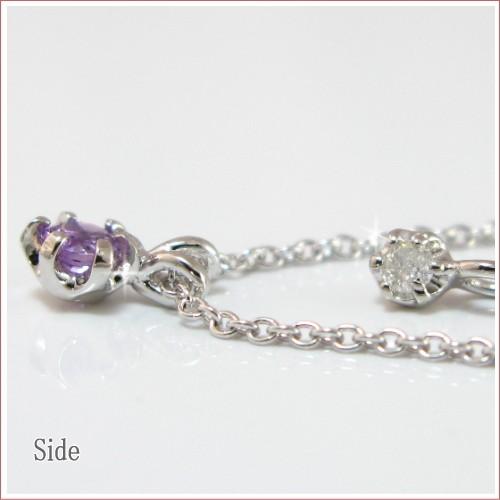 アメジスト＆ダイヤモンド2連ネックレス Amethyst : パール ジュエリー 