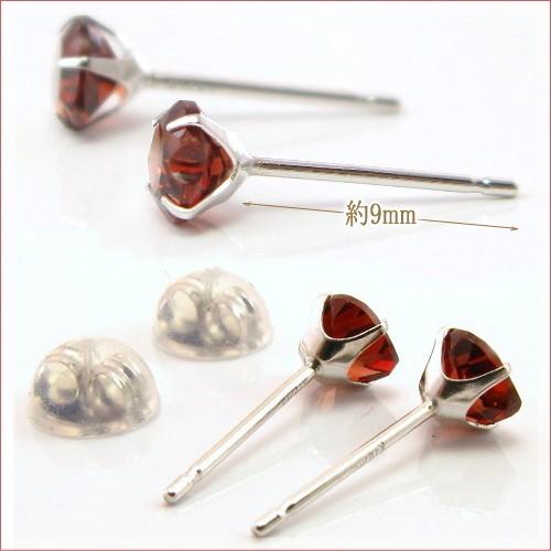 ガーネット・ハートピアスK14WG garnet : パール ジュエリー KISYA