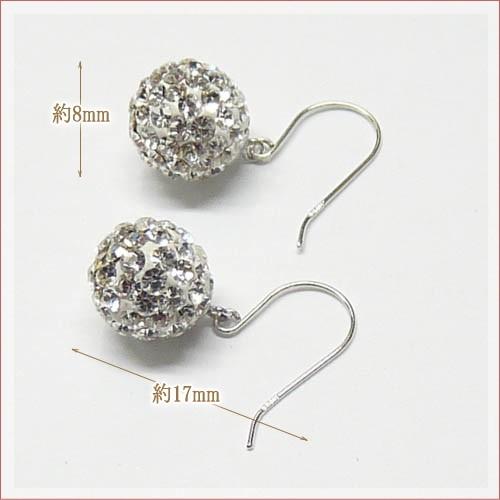 チェコガラス グリッターフックピアス Pierce : パール ジュエリー