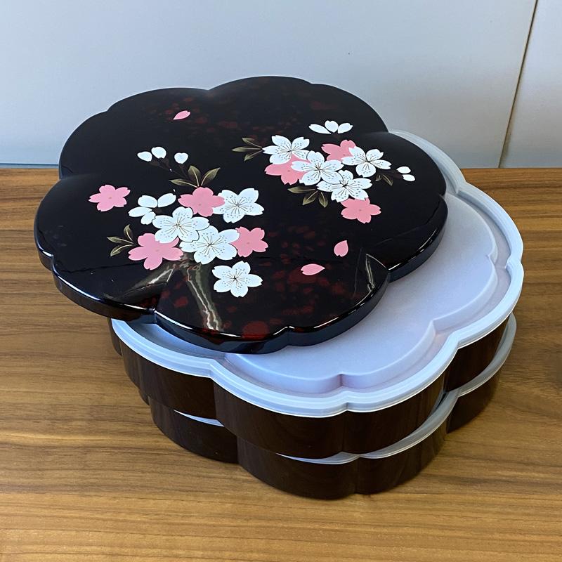重箱 2段 仕切り・シール蓋付 桜型 別甲 さくら 食器 おせち 和食器