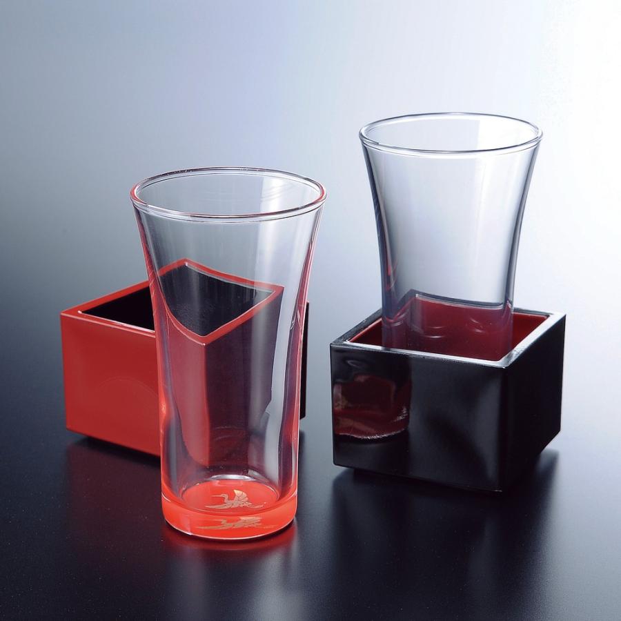 一口グラス・桝 鶴亀 ペア セット グラス おしゃれ コップ 日本酒