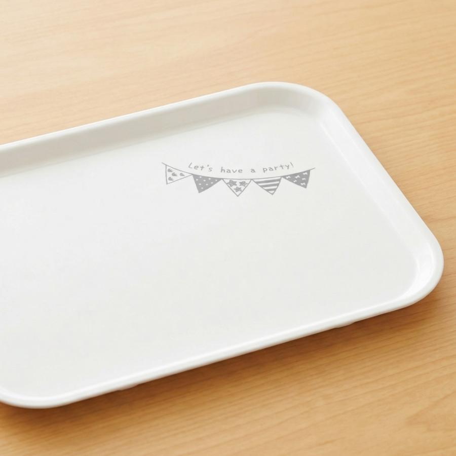 お盆 すべらない 長角トレー パーティー グレー 33cm レンジ対応 食洗