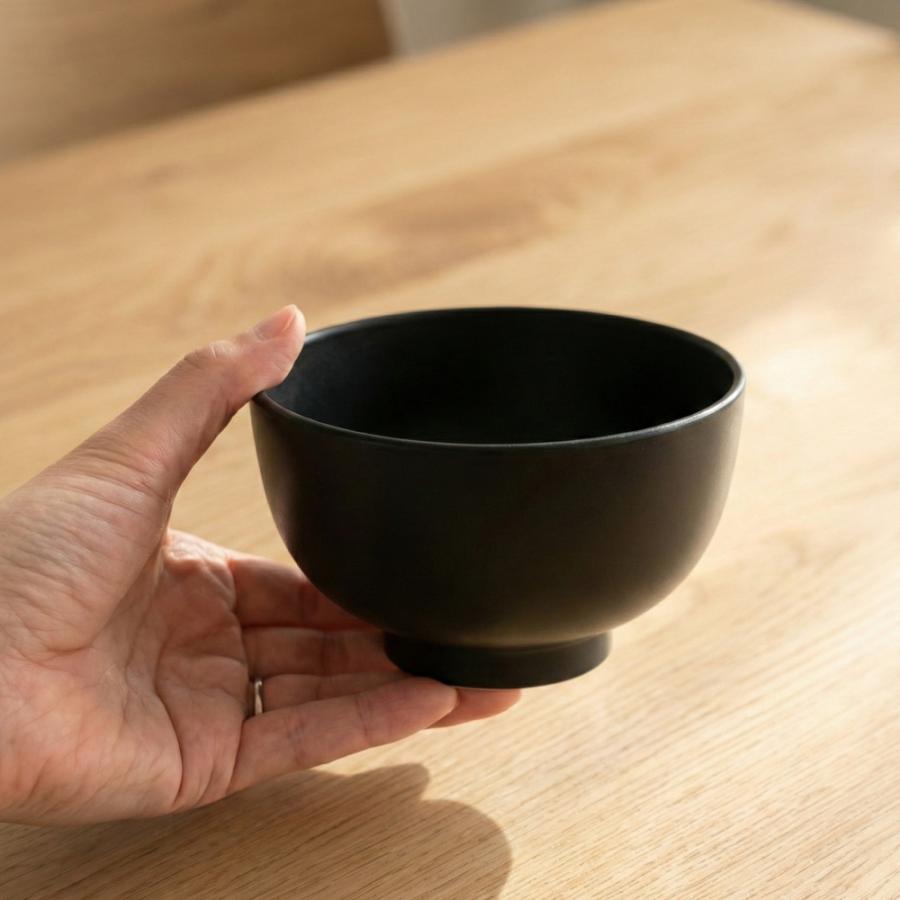 お椀 レンジ・食洗機対応 汁椀 ツヤ消し ブラック 黒 おしゃれ 食器
