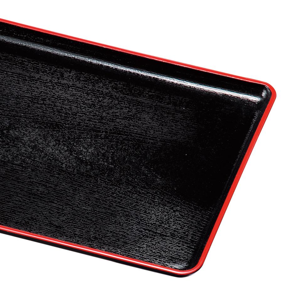お盆 トレー すべらない サービストレー 黒 渕朱 36cm 滑らない 滑り