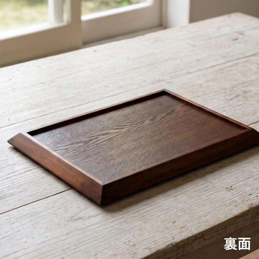 お盆 トレー 木製 長角盆 漆塗り 39cm おしゃれ 可愛い カフェ おぼん