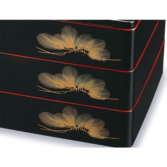 重箱 3段 黒 内朱 若松 21cm : 紀州器楽や Yahoo!店 - 通販 - Yahoo