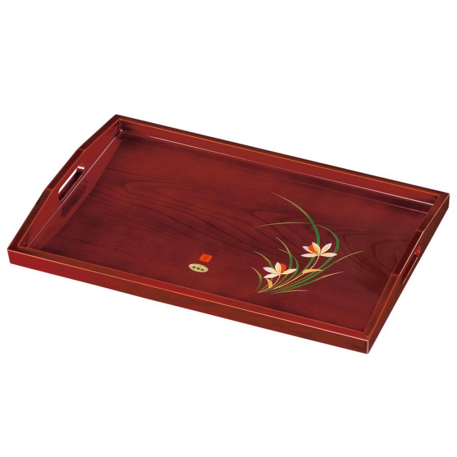 お盆 トレー 木製 長手盆 金蒔絵 春ラン 48cm : 紀州器楽や Yahoo!店