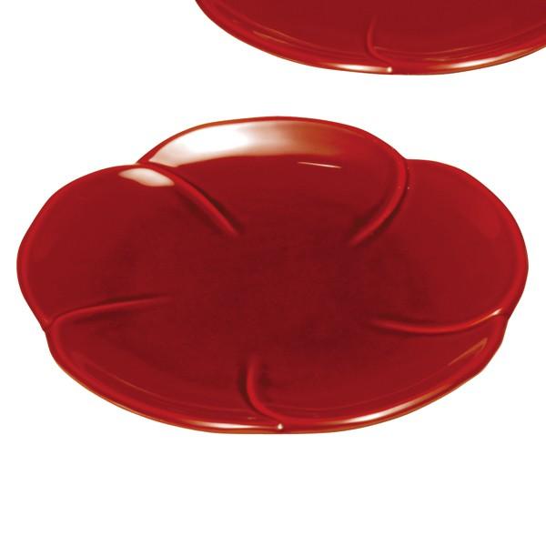 2022新発銘々皿 梅型 両面春慶塗り 5枚セット 食器、グラス