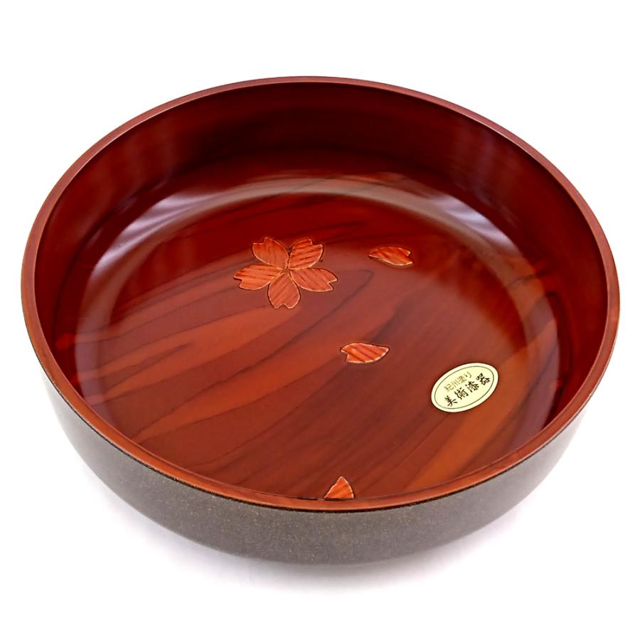 菓子鉢 木目塗り 桜 21cm お菓子入れ おしゃれ 来客 紀州器楽や Yahoo 店 通販 Yahoo ショッピング