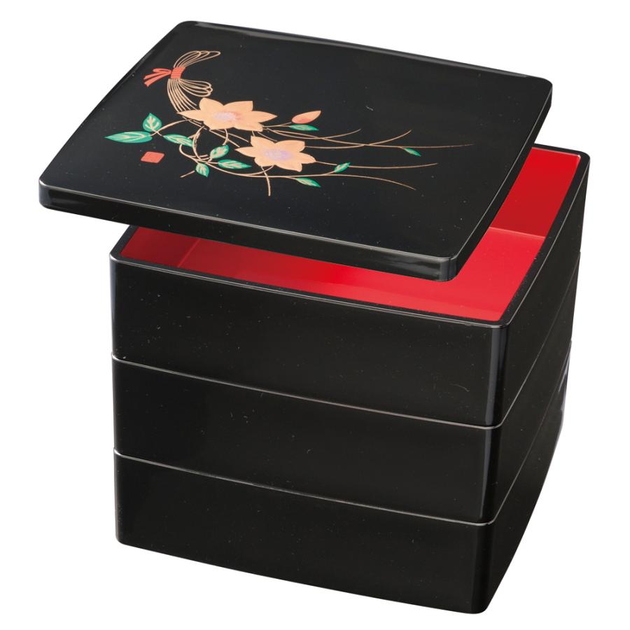 重箱 3段 黒 内朱 鉄仙 19 7cm 運動会 おしゃれ かわいい 6 5寸 3段重箱 三段重箱 紀州器楽や Yahoo 店 通販 Yahoo ショッピング