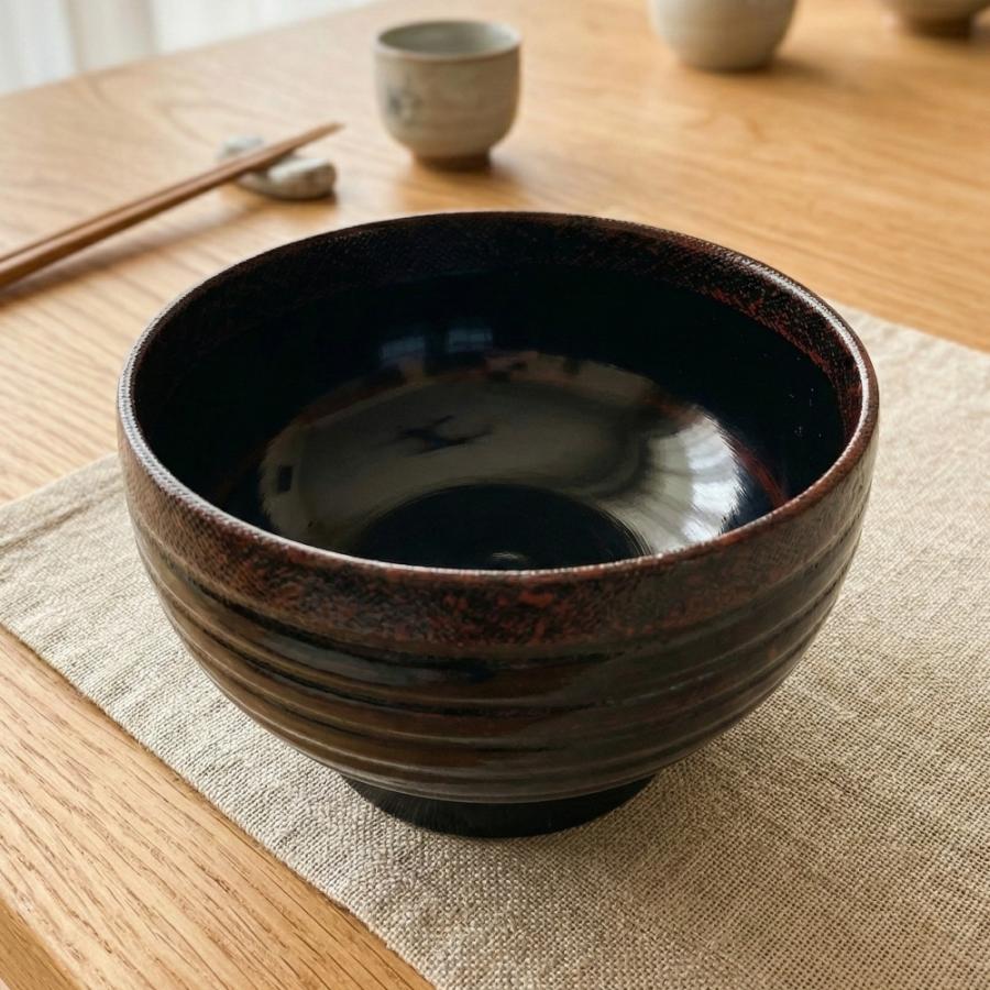 丼 木製 どんぶり ロクロ 布張 曙 漆塗り おしゃれ お椀 大きい おわん