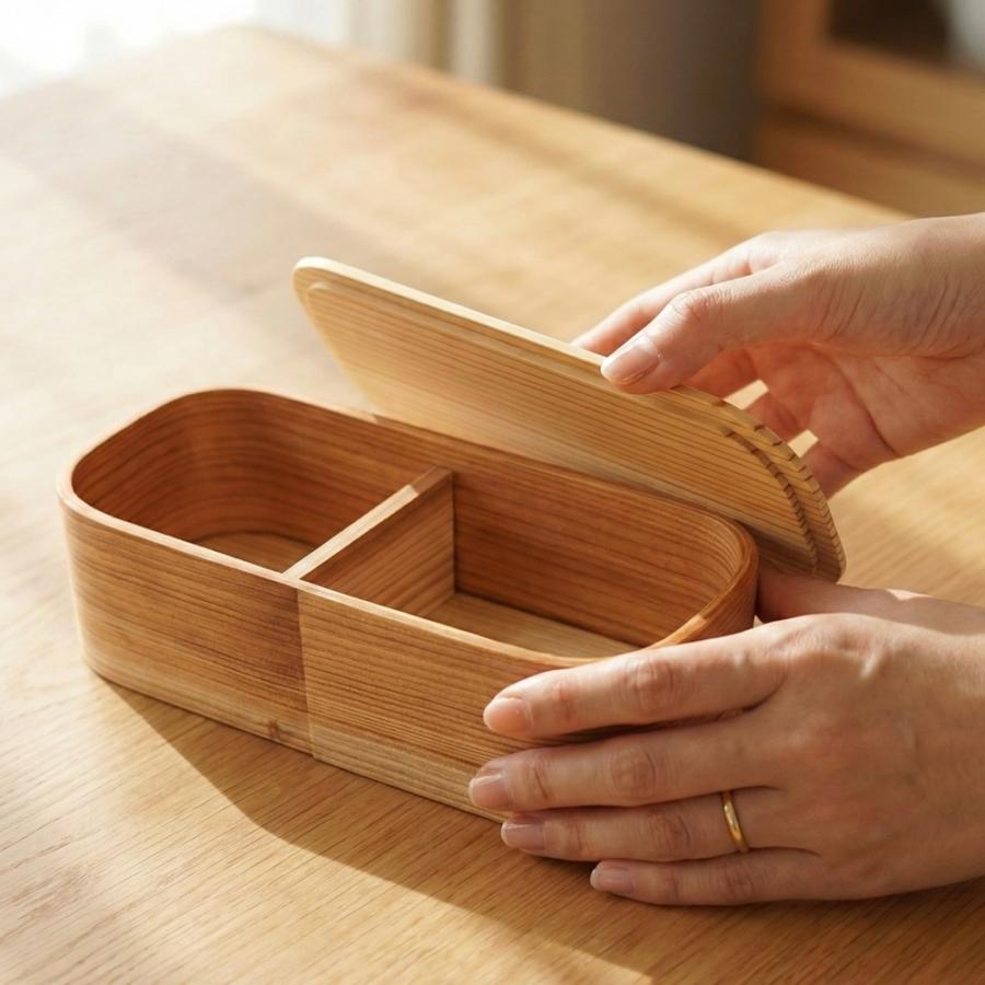 曲げわっぱ 弁当箱 日本のお弁当箱 長角 ロング 日本製 640ml まげ