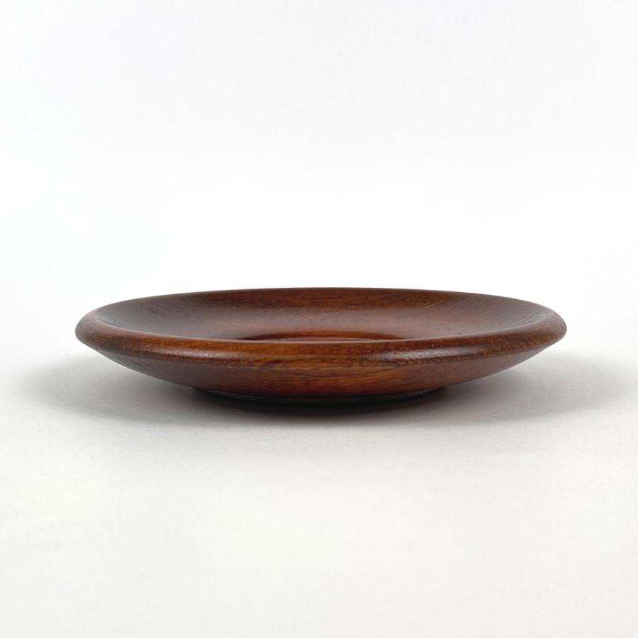 未使用品　木製漆器　衝立　会津塗 茶托 栓の木 漆塗り 単品 日本製 木製 3.6寸 11cm 会津漆器 会津塗り