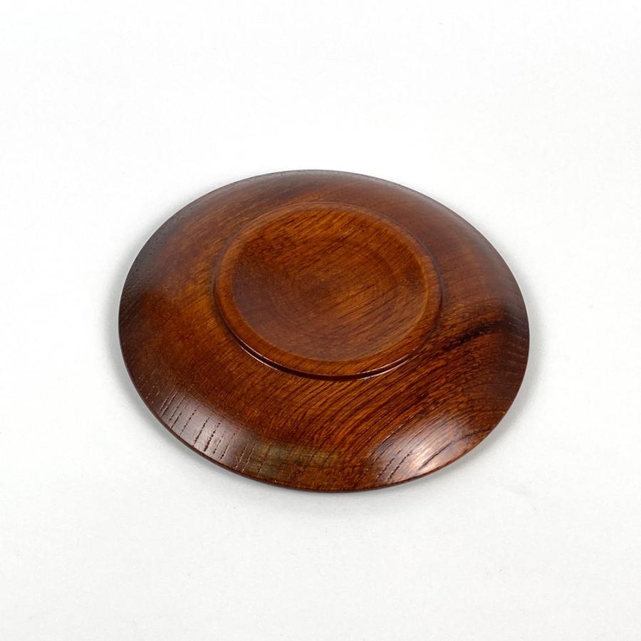 茶托 栓の木 漆塗り 単品 日本製 木製 3.6寸 11cm 会津漆器 会津塗り