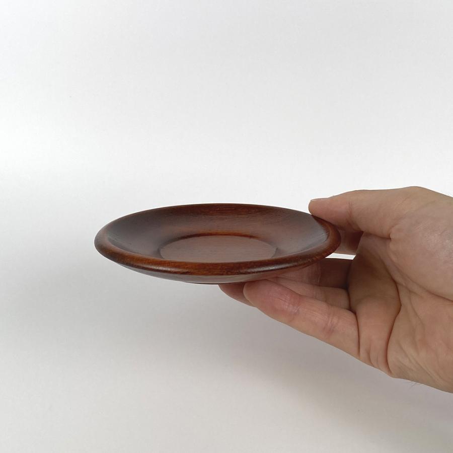 茶托 栓の木 漆塗り 単品 日本製 木製 3.6寸 11cm 会津漆器 会津塗り