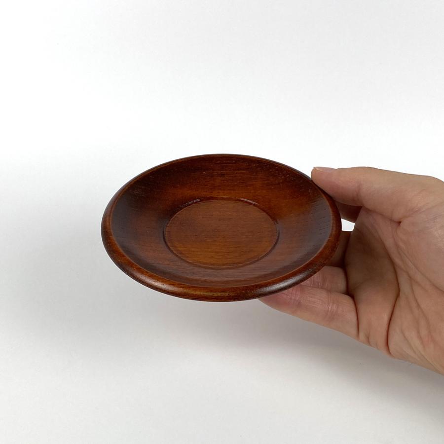 茶托 栓の木 漆塗り 単品 日本製 木製 3.6寸 11cm 会津漆器 会津塗り