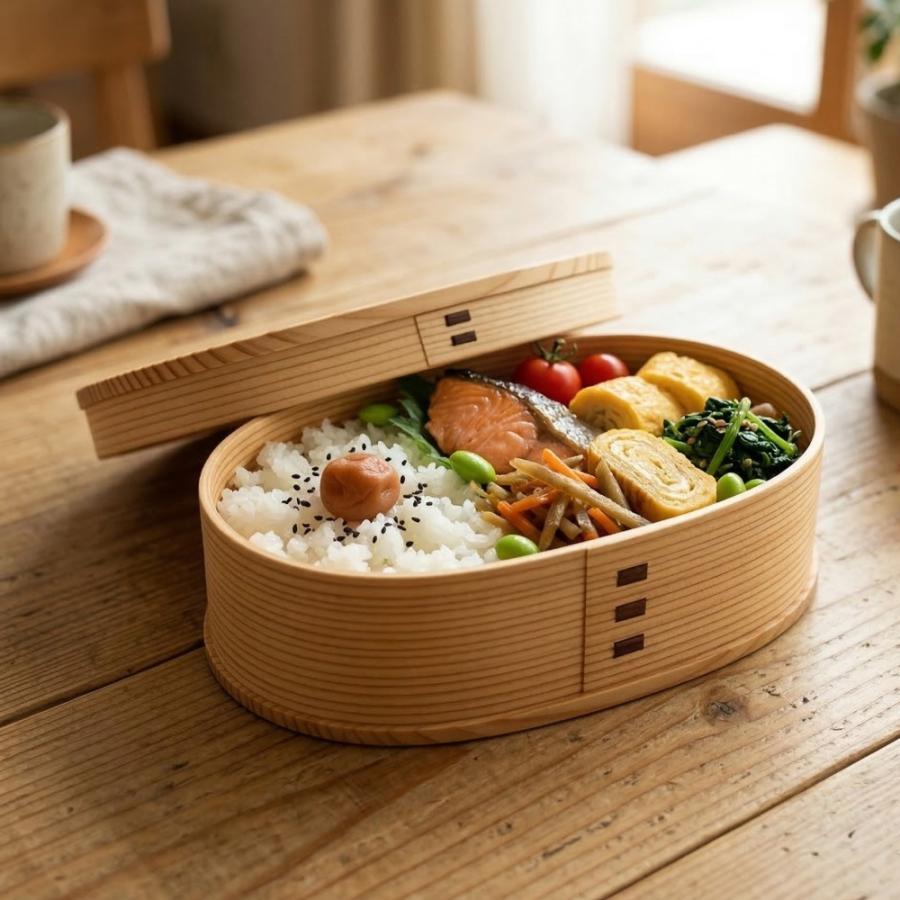【新品未開封】大館工芸社　楕円形 お弁当箱 曲げわっぱ大　750cc 大館工芸社 曲げわっぱ 弁当箱 小判 小 490ml 日本製 まげわっぱ 秋田