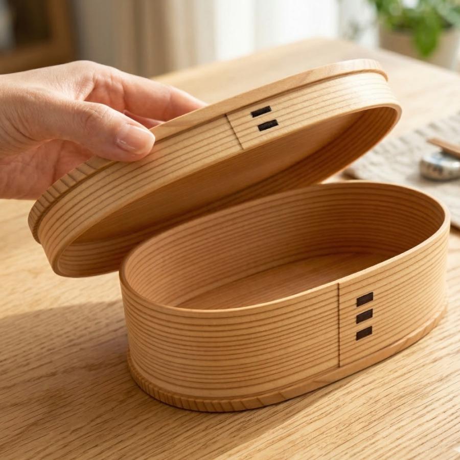 曲げわっぱ 大館工芸社 小判弁当 中 640ml 日本製 まげわっぱ お弁当箱
