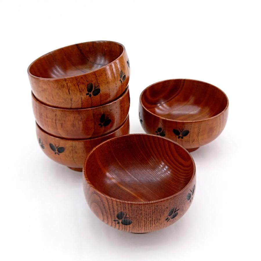 漆器 椀 4個セット 花と蝶