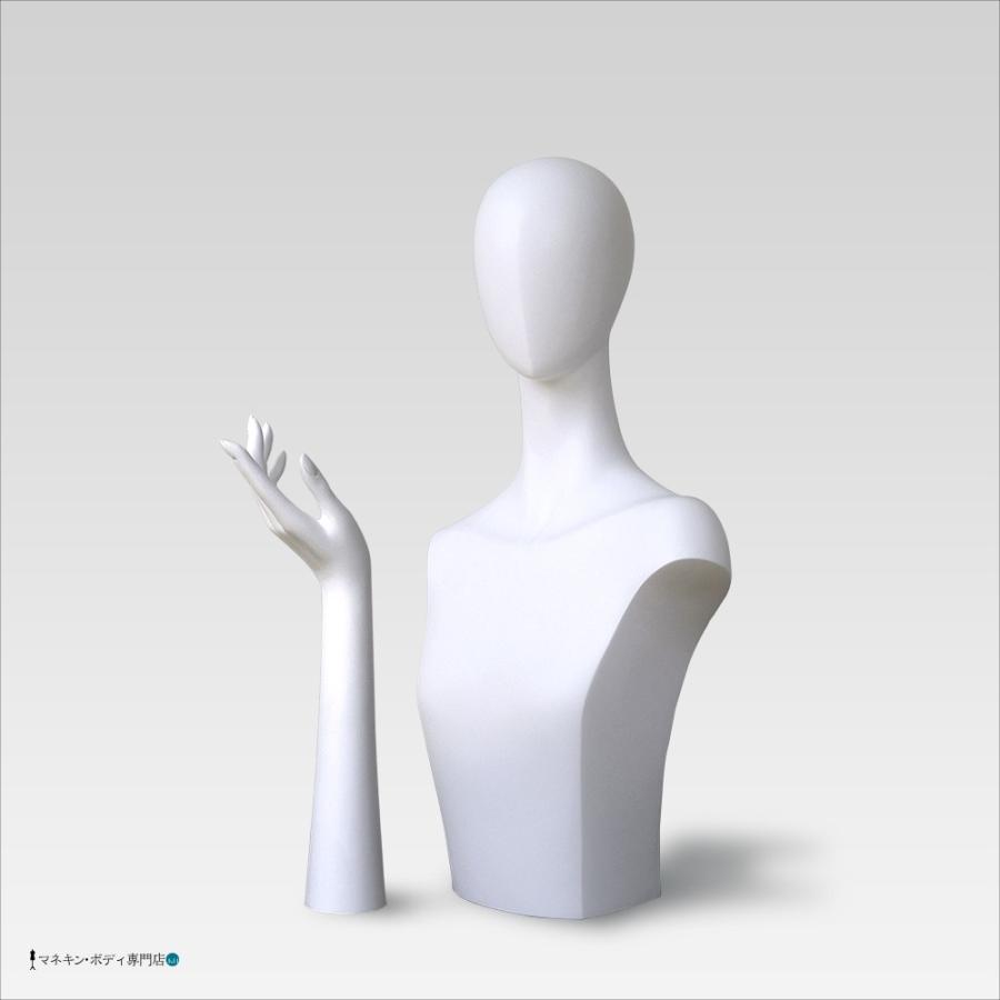 ヘッド＋ハンドトルソー（アームタイプ・白艶消し塗装）アクセサリー 婦人 D10-F34 |  | 01