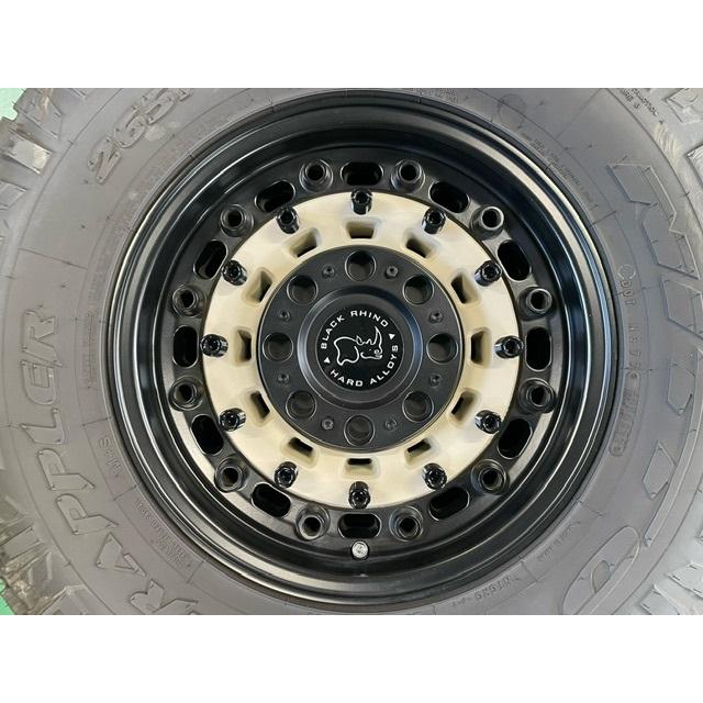 ■中古セット■ ハイラックス/FJクルーザー ブラックライノ ARSENAL 16インチ 8.0J -10 6H 139.7P & ニットー RIDGEGRAPPLER 265/75R16｜kit2motojyuku｜10