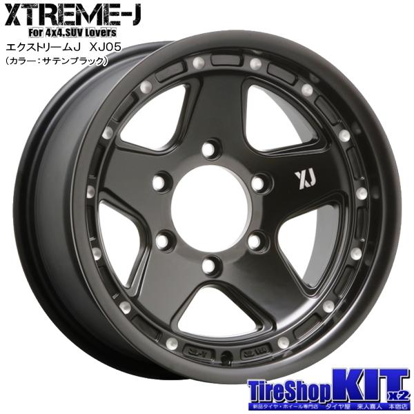 ダンロップ GRANDTREK AT5 265/70R16 ホワイトレター & MLJ XTREME-J XJ05 16インチ 8.0J -25 6H 139.7P BK 4本セット｜kit2motojyuku｜02