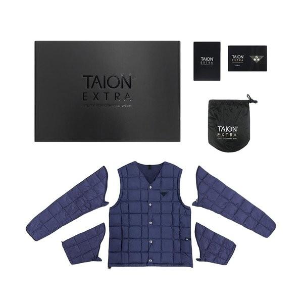 TAION EXTRA Vネック ダウンベスト＋半袖＋長袖 着脱可 ヒーティング 