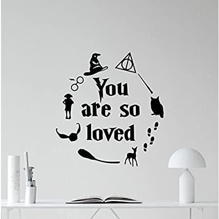 特別価格You are So Loved Harry Potter Wall Decal Bedroom Quote Wizard Wall Decor Mo好評販売中