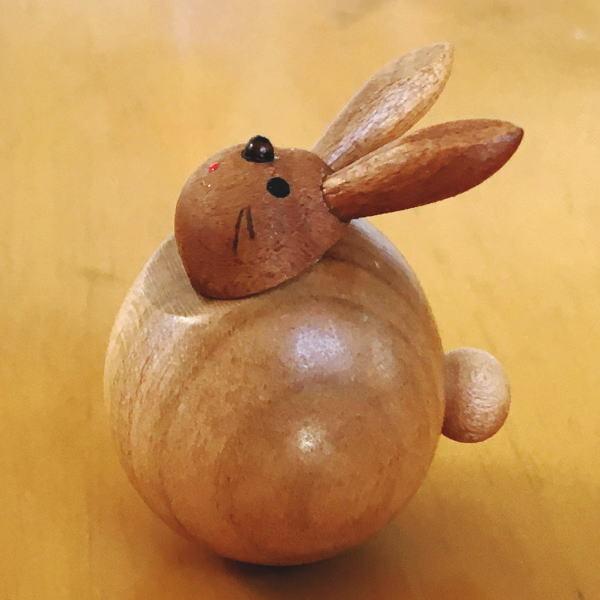 木製の十二支（干支） の 2011 うさぎの起き上がりこぶし 木 雑貨