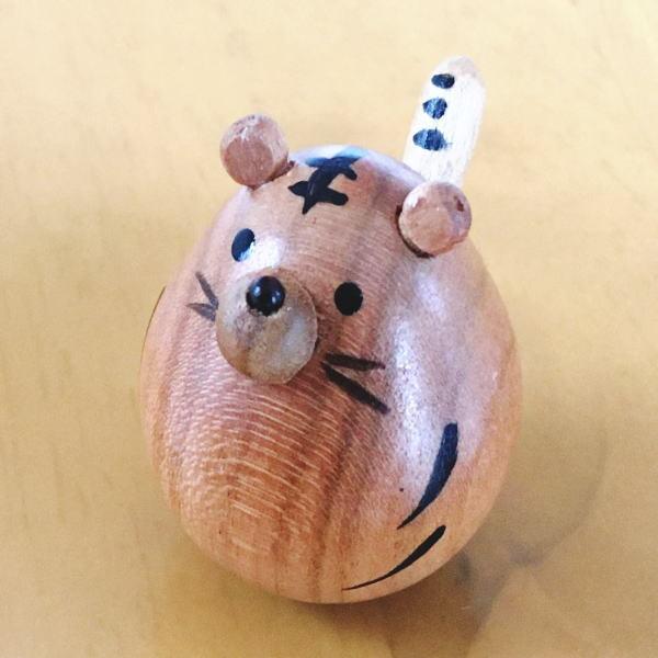 木製の十二支（干支） の 2022 とらの起き上がりこぼし 木 雑貨