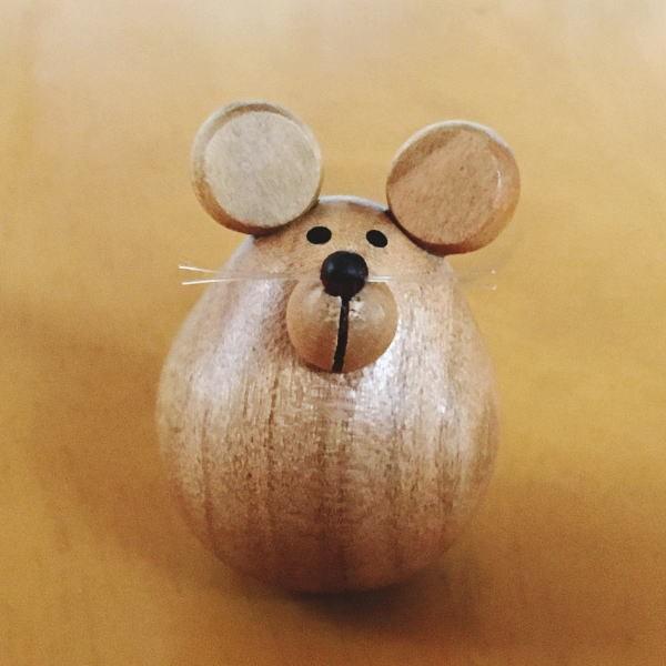 木製の十二支（干支） の 2020 ねずみの起き上がりこぼし 木 雑貨