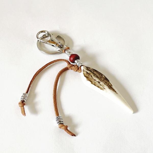 エゾシカの角で作られた 鹿角 キーホルダー 小サイズ KASHI001