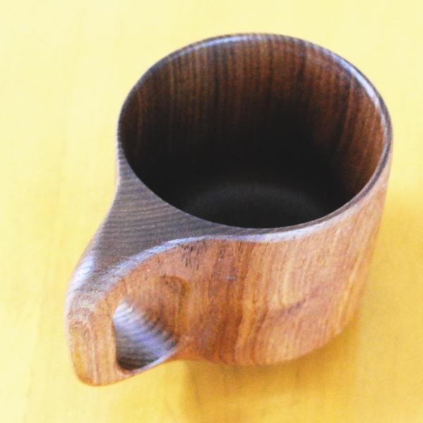 木製 コーヒーカップ 一本木 えんじゅの木 木 国産 北海道 日本製