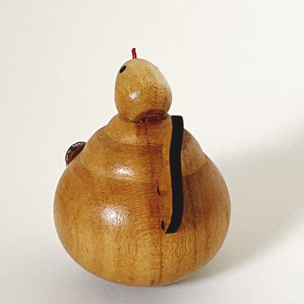 綜合警備保障　純銀製 干支祝誕生 木製ケース付 木製の十二支（干支） の 2025 へび（蛇）の起き上がりこぼし 木