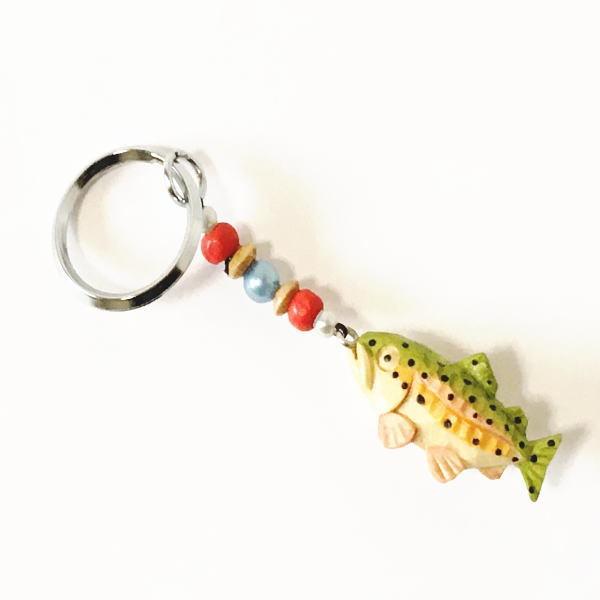 木製 魚（さかな） キーホルダー 虹鱒（にじます） : 北国の雑貨屋さん