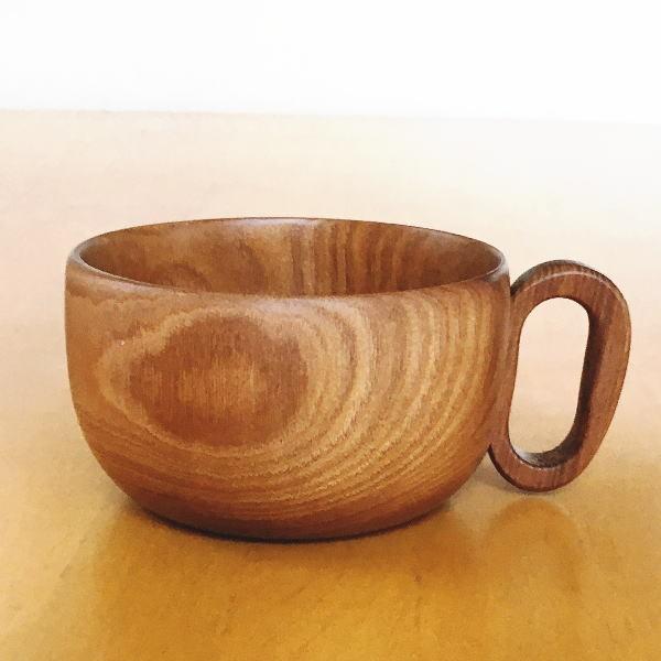 送料無料 木製 スープカップ ペアセット 槐の木 北海道製 日本製 国産