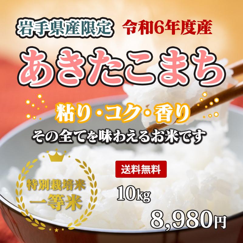 あきたこまち 令和6年産(白米)岩手県産あきたこまち 10kg お米 あきたこまち 令和6年産(白米)岩手県産あきたこまち 10kg お米