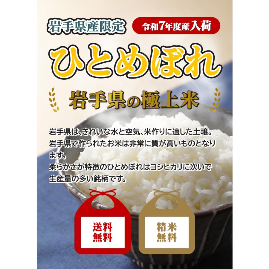 ひとめぼれ 令和7年産 岩手県産ひとめぼれ 5kg お米 白米 米 精米 送料