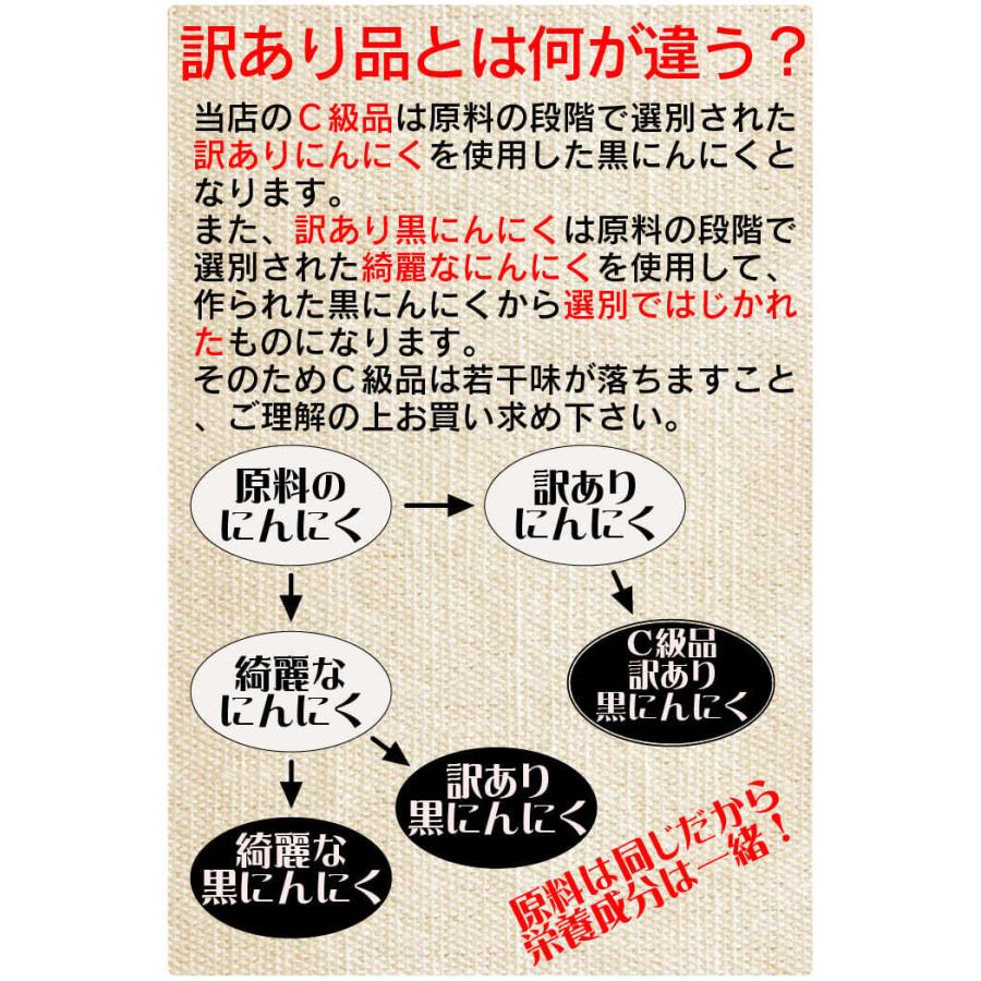 完全訳あり 黒にんにく C品 1kg (500gx2カップ)  黒の極 青森県産 熟成黒にんにく 送料無料 国産 にんにく 福地ホワイト六片｜kitaguniokome｜08