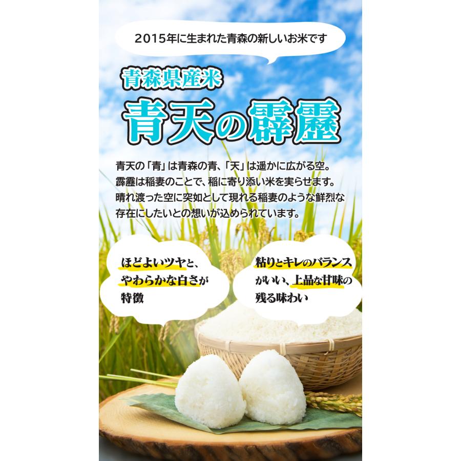 青森県産 青天の霹靂 米　10キロ　農家のお米　白米で10キロ以上 新米！令和7年産 お米 青天の霹靂 10kg（5kgx2袋）即日発送！ 青森県産
