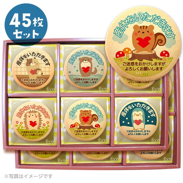美しい 産休 ご挨拶 お菓子 動物メッセージクッキー 個包装で配りやすい お得な45枚セット デザインから新規セットb登場 超美品 Kwsrbd Com
