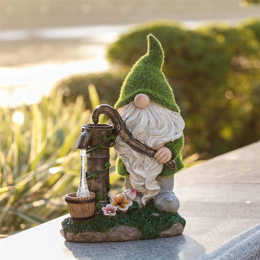 芝生の庭の装飾のための色を変えるライトが付いている庭のノームの太陽装飾品 一番の 庭園飾り ガーデンオーナメント ソーラー置物 ノーム ガーデニング 置物 ガーデニング雑貨 ガーデンオブジェ 飾り プレゼント ギフト インテリア アウトドア 部屋 庭 デコレーション かわいい 樹脂