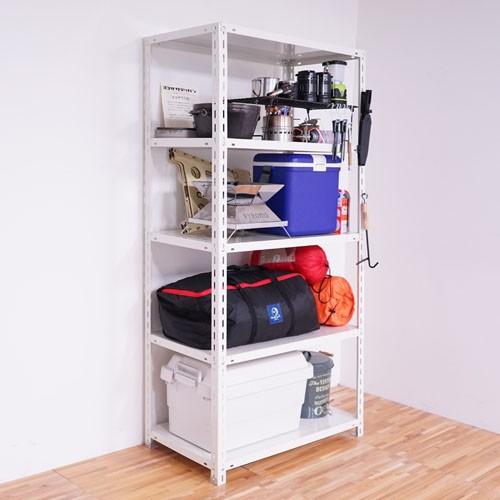 スチールラック スチール棚 業務用 収納 Nc 10 21 幅1 奥行45 高さ210cm 5段 ホワイト ブラック スチールラックのキタジマ 通販 Yahoo ショッピング