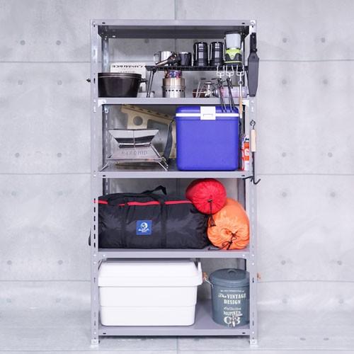 スチールラック　スチール棚　業務用　収納　力量-3-18　幅150×奥行45×高さ180cm　5段　グレー スチールラック 力量