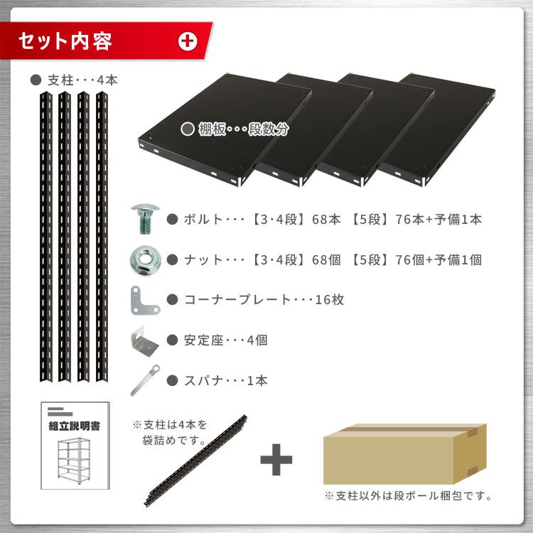 キタジマ スチールラック 幅180 奥行45 高さ180cm 5段 スチール棚 業務