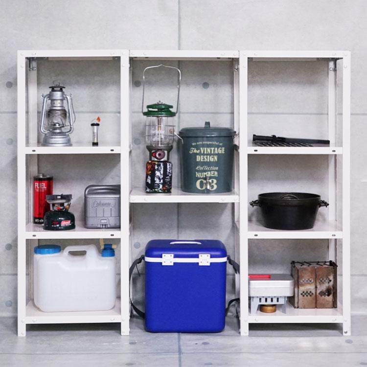 キタジマ スチールラック 幅45 奥行20 高さ60cm 3段 スチール棚 業務用