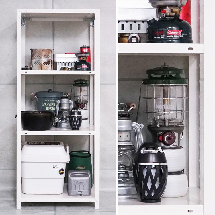 キタジマ スチールラック 幅80 奥行20 高さ60cm 3段 スチール棚 業務用