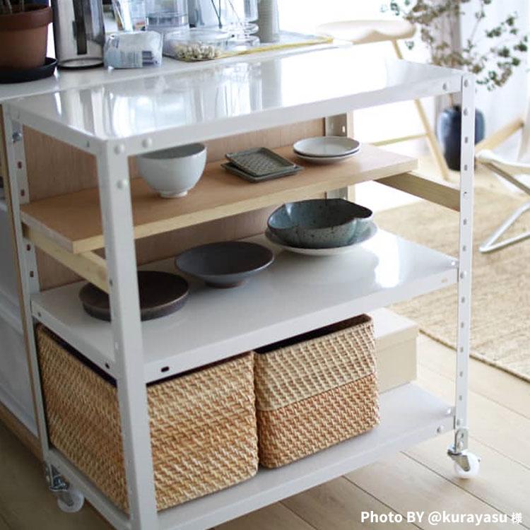 キタジマ スチールラック 幅80 奥行40 高さ60cm 3段 スチール棚 業務用