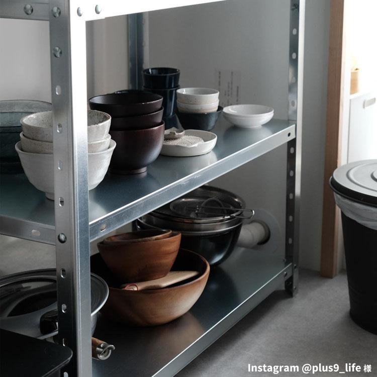 スチールラック 幅90 奥行30 高さ60cm 3段 スチール棚 業務用 収納 スマートラック NSTR-164 ホワイト ブラック 亜鉛メッキ 40kg/段 | キタジマ | 17